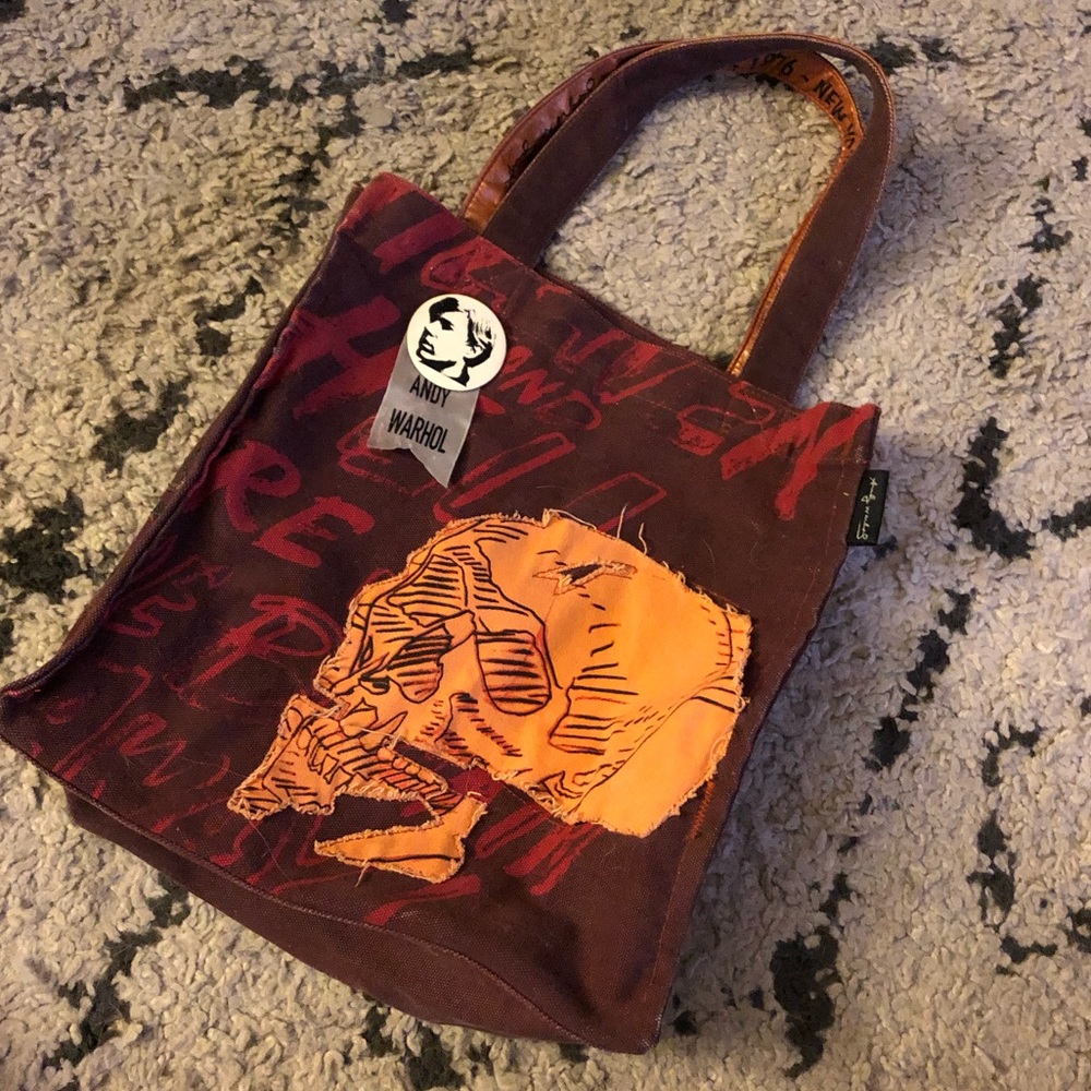 Andy Warhol Skull Canvas Bag